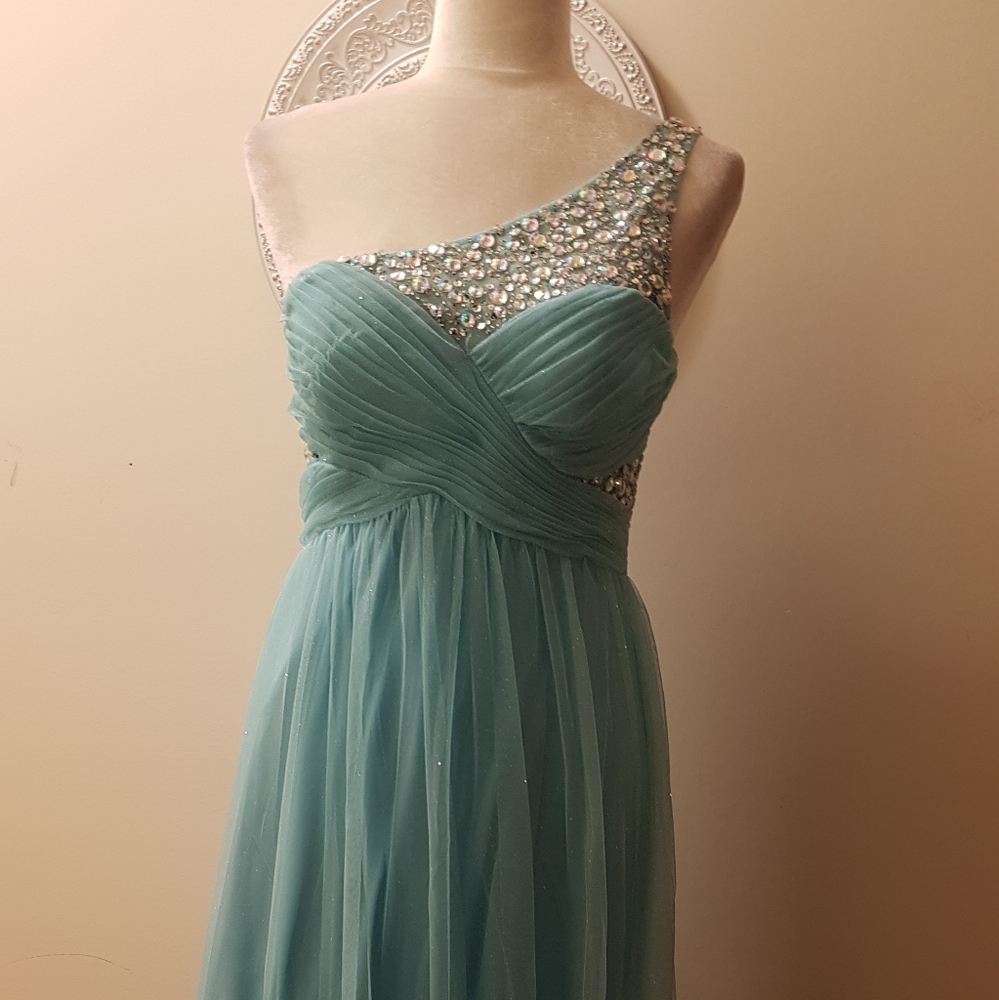 Bedazzled grecian evening gown
